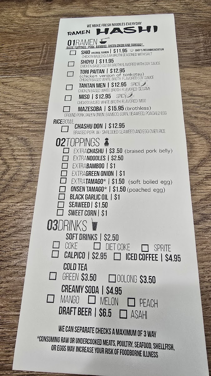 Ramen Hashi Menu - Image 2