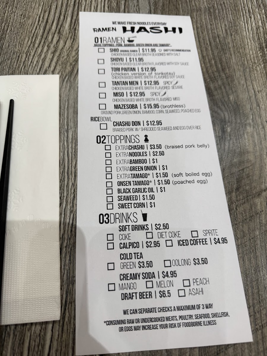 Ramen Hashi Menu - Image 4