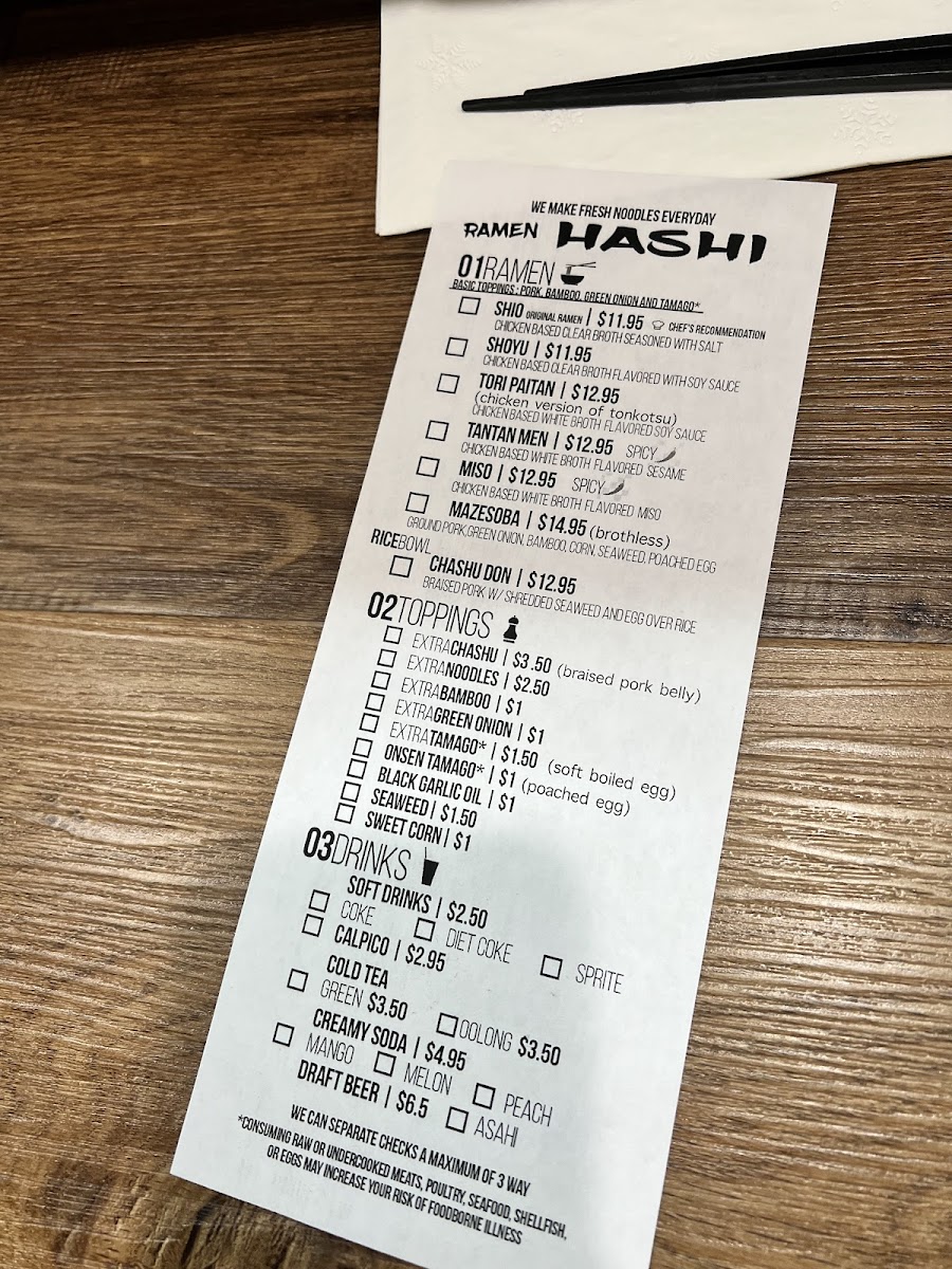 Ramen Hashi Menu - Image 5
